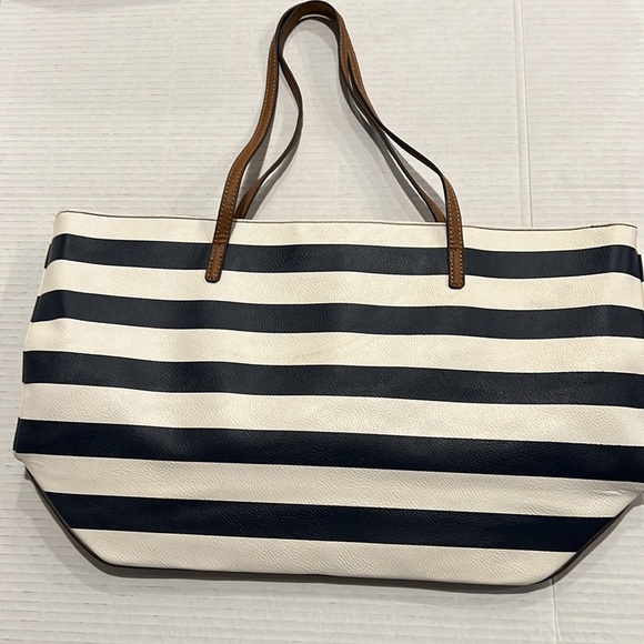 Nine West Stripe Tote Bag - Picture 4 of 5
